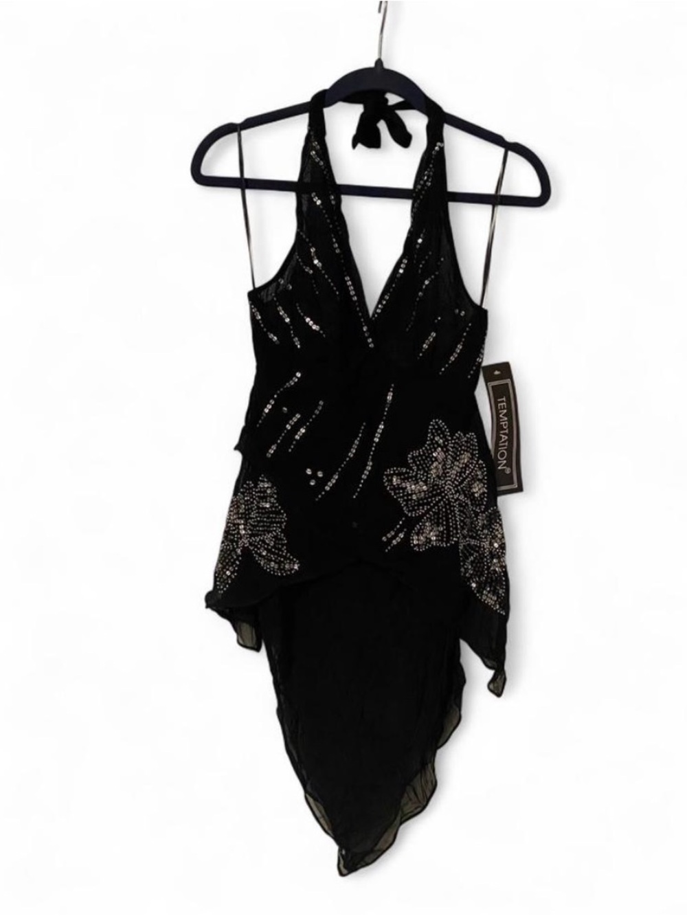 Temptation Black Logo Apparel Label